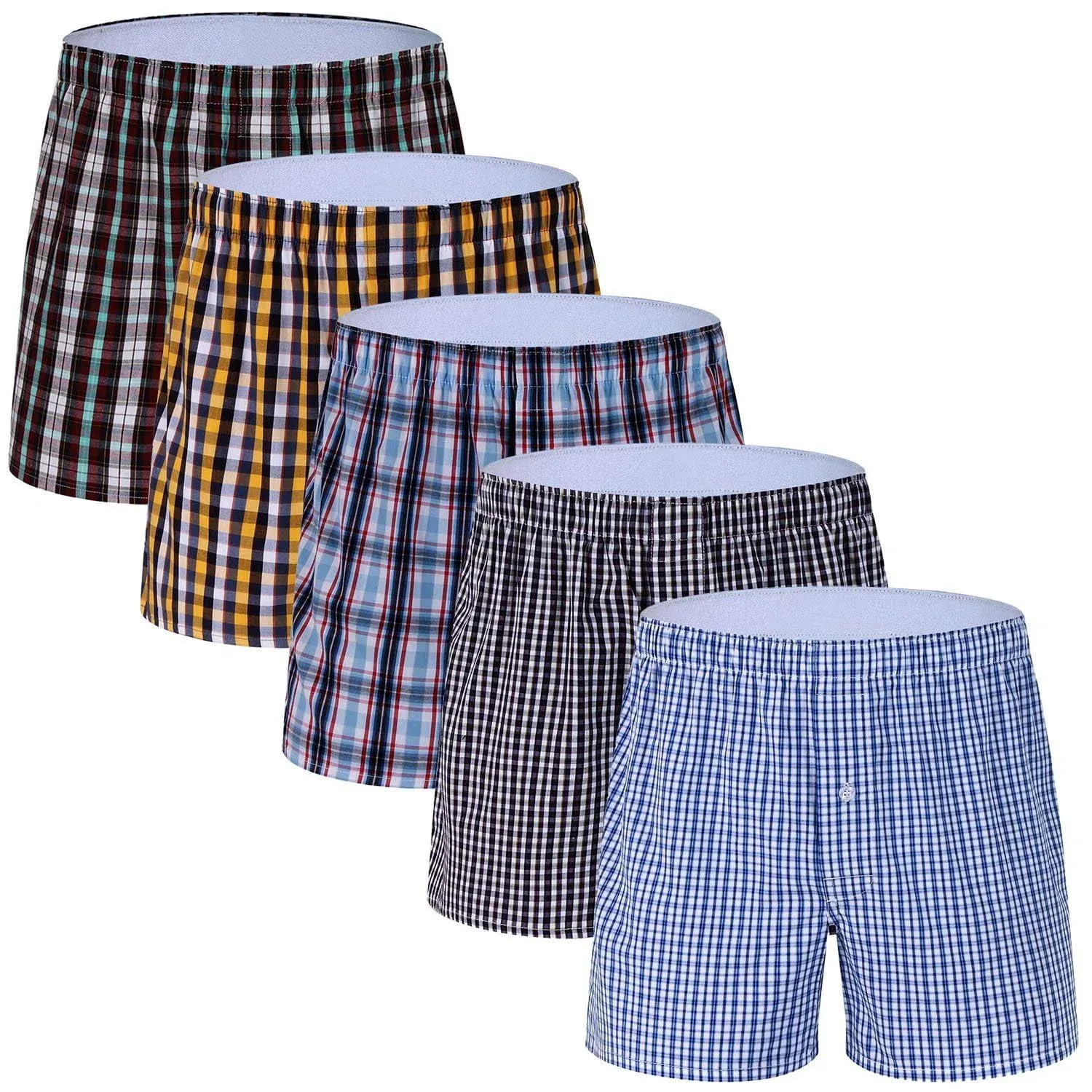 M MOACC Boxers for Men - Men's 100% Cotton Boxer Briefs Underwear Premium Quality Shorts