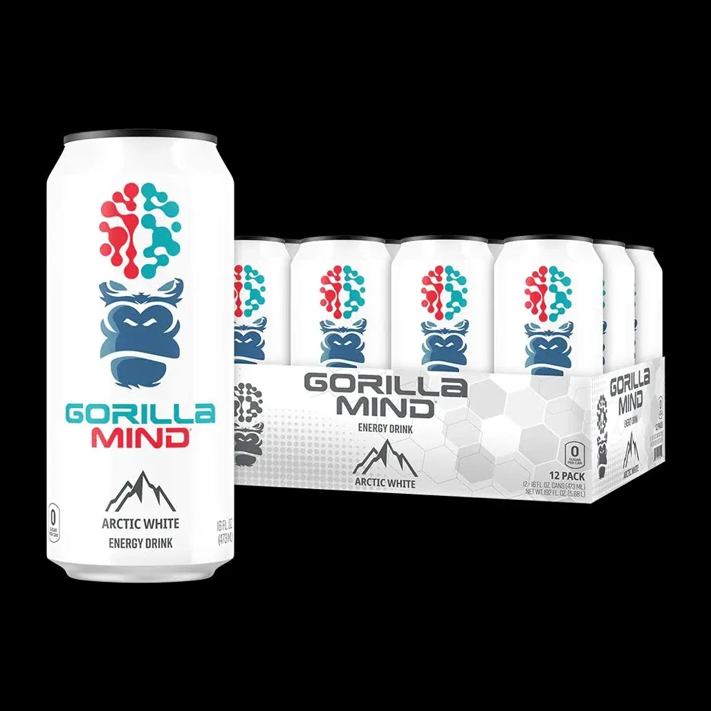 Gorilla Mind Energy Drink - 12 PK Arctic White