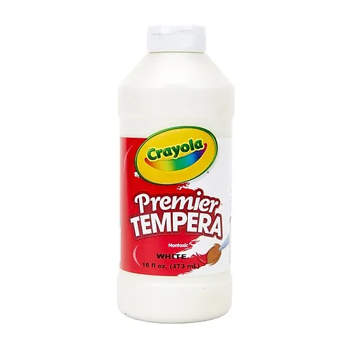 Crayola Premier Tempera Paint, White, 16 oz. (54-1216-053) | Staples