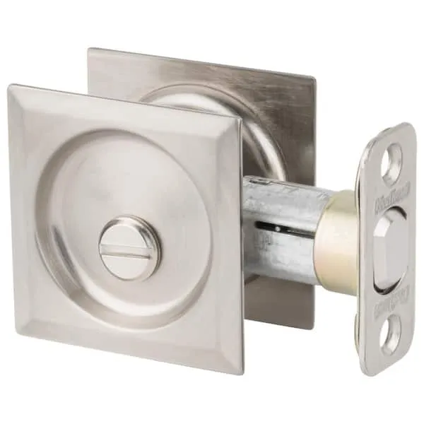 Kwikset 335SQT-15 Privacy Pocket Door Locks, Satin Nickel