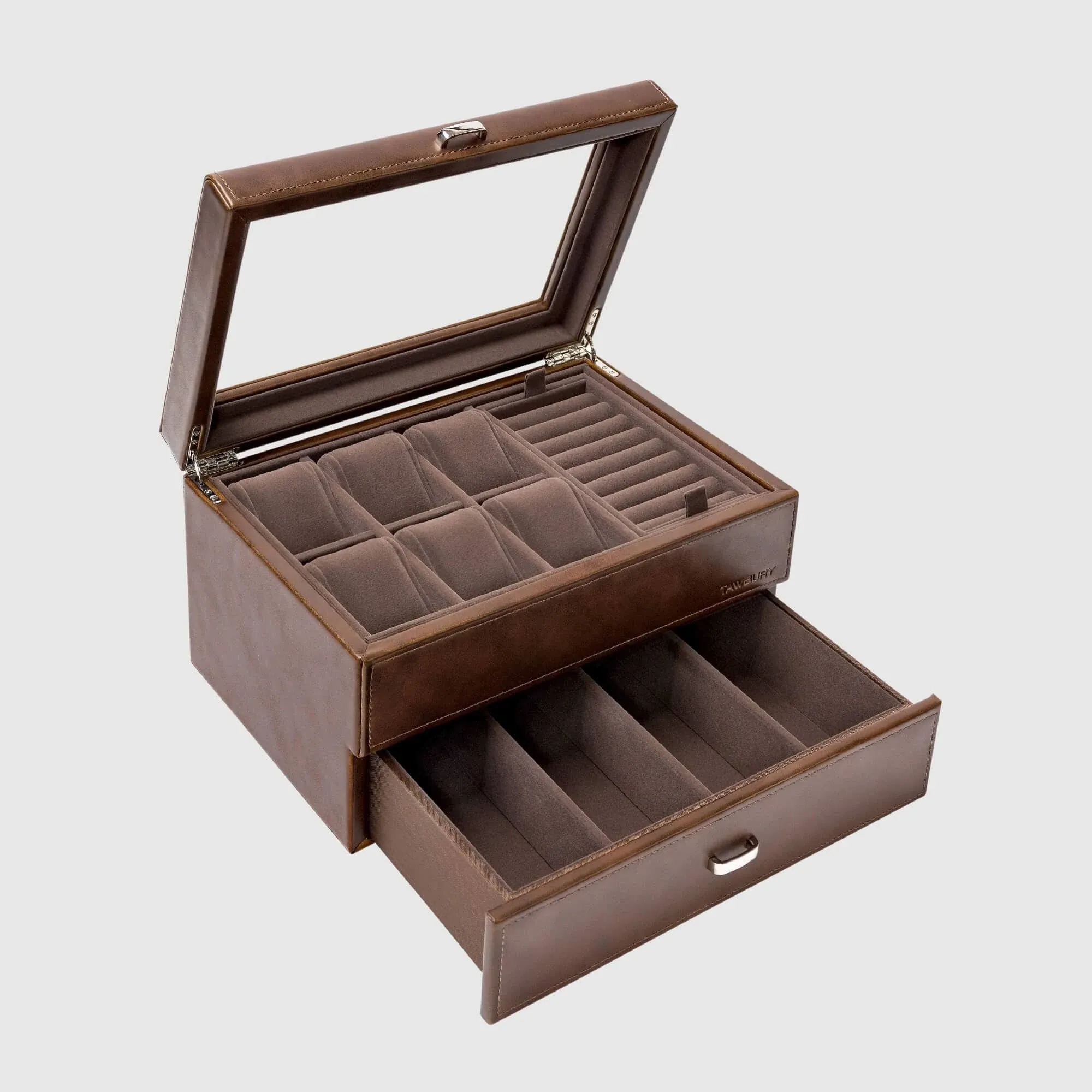 6 Watch Jewellery Box (Brown) | Tawbury Bayswater Collection