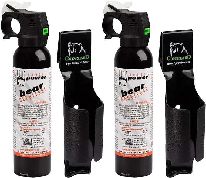 UDAP Magnum Bear Spray 2-Pack with Griz Guard Holster