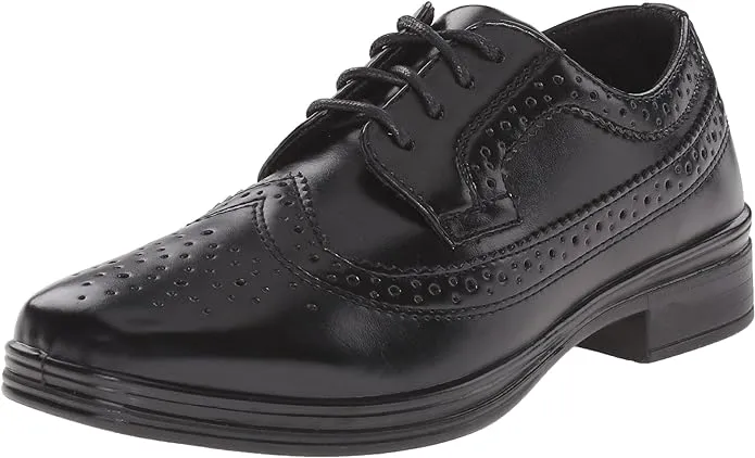 Deer Stags Boy's Ace Formal Dress Shoes Wingtip Brogue Oxford for Church, School Uniform, Graduation/Luggage