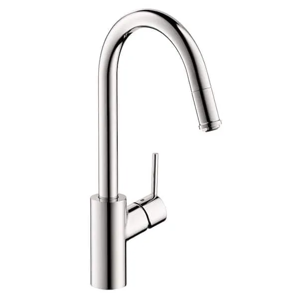 Kitchen Faucet Talis S2 1 Lever ADA Steel Optic Pull Down 1 Function High Arc 150 Degree Swivel 1.75 Gallons per Minute