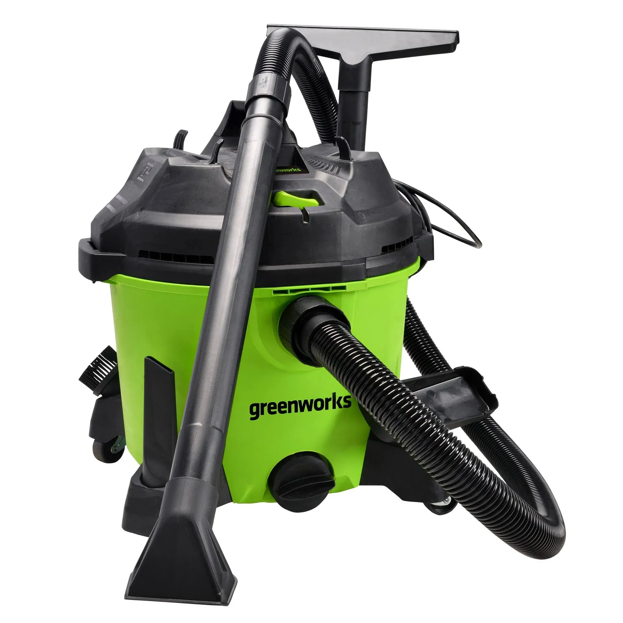 Greenworks VAC 9gal Wet/Dry Vacuum Cleaner,AC, Green