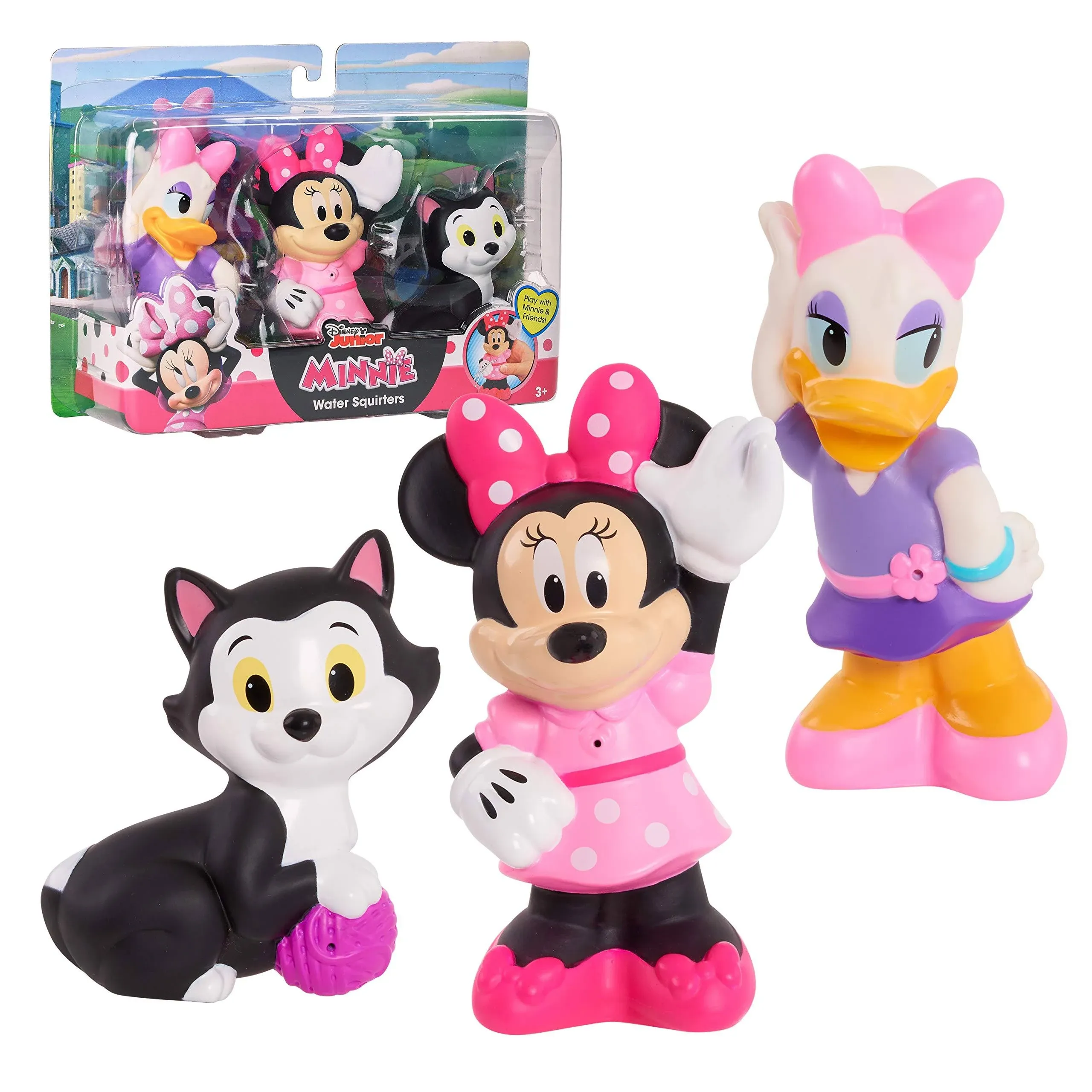 Disney Junior Minnie Mouse 3-Pack Bath Toys, Figures Include Minnie Mouse, Daisy ...