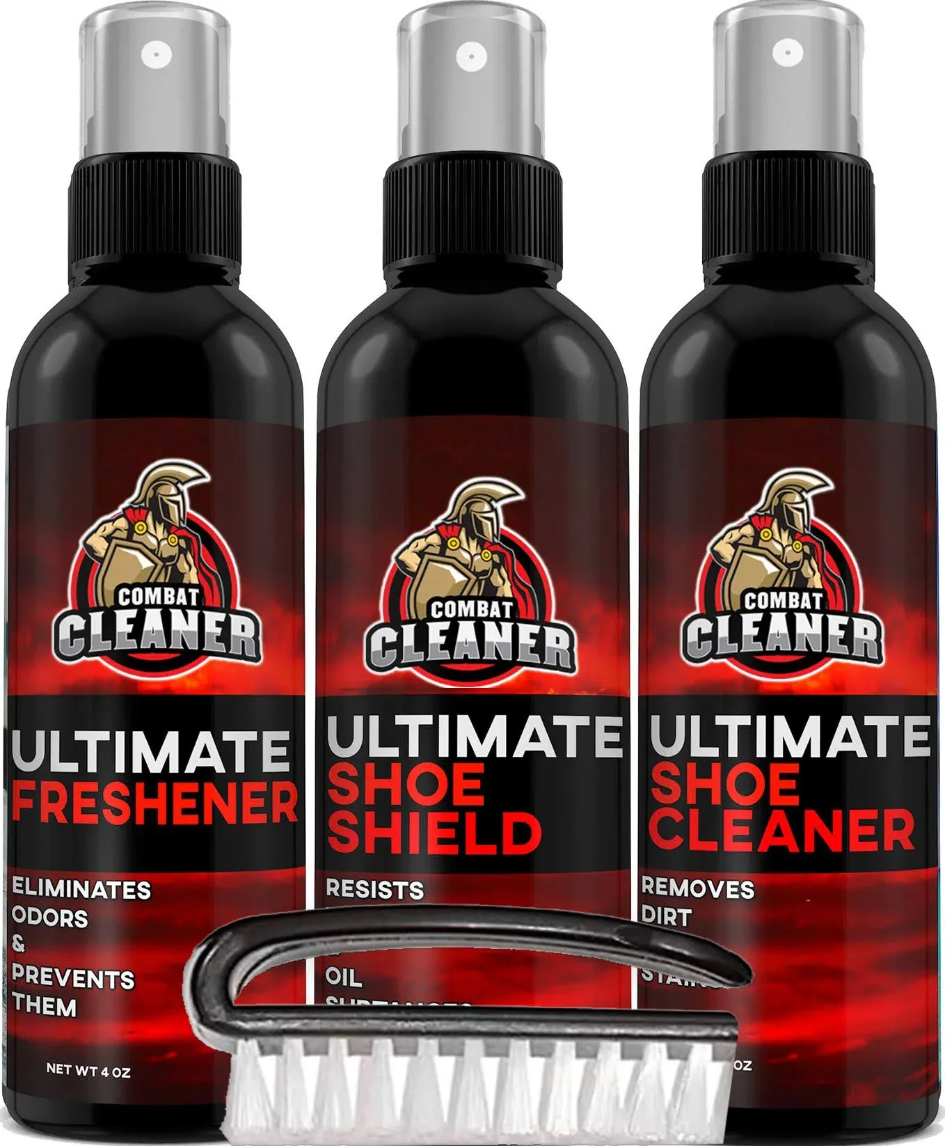 Combat Cleaner Shoe Cleaner Kit | Shoe Cleaner + Shoe Deodorizer Spray + Shoe ...