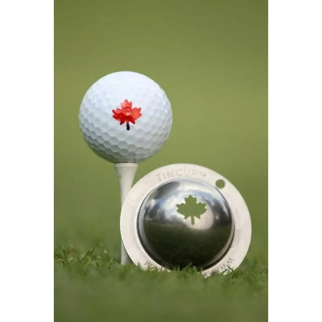 Tin Cup Maple Leaf Golf Ball Marking Stencil Steel