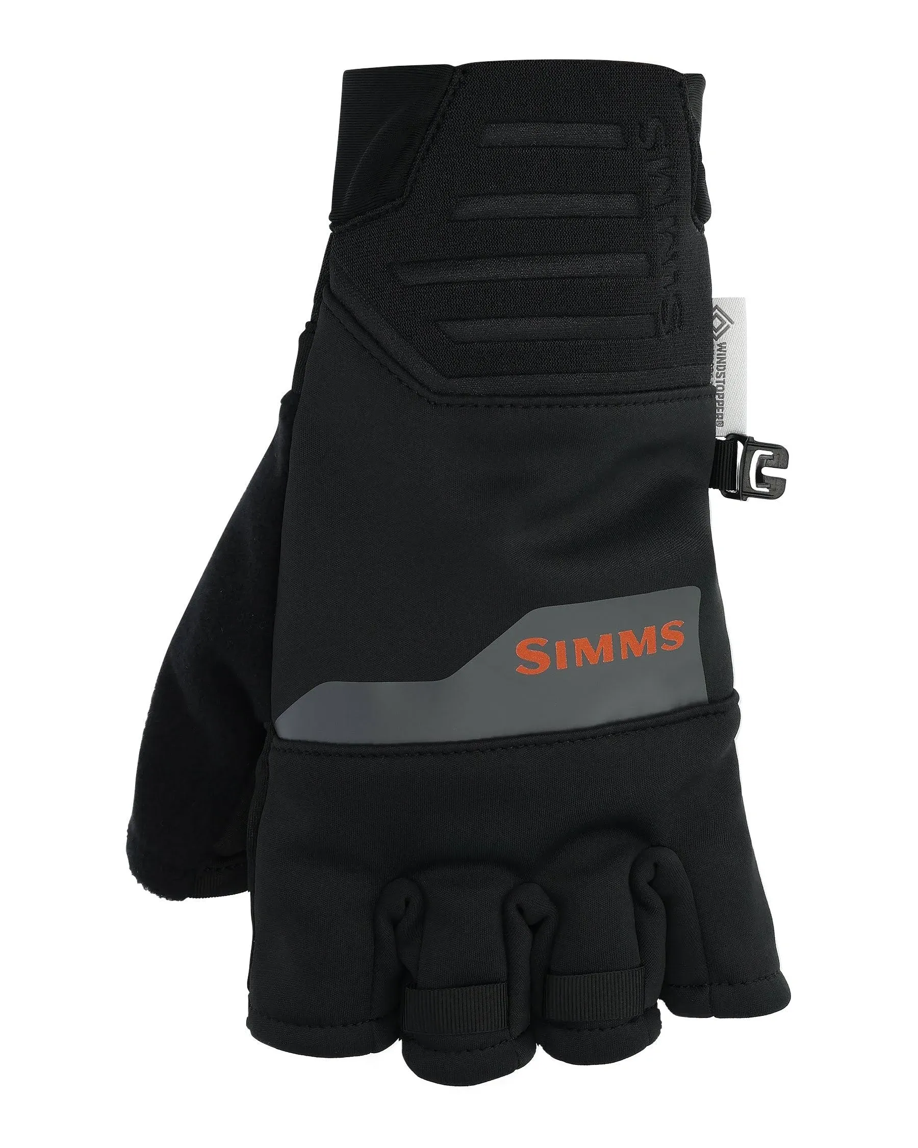 Simms Windstopper Half-Finger Fishing Glove Black / Xs