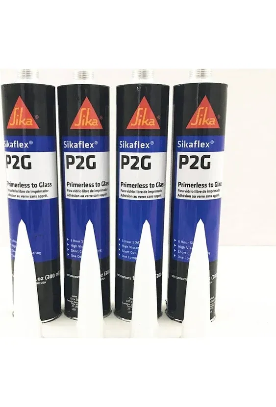 Auto Glass Sealant Windshield Urethane Glue Sikaflex P2g Primerless Adhesive x 2