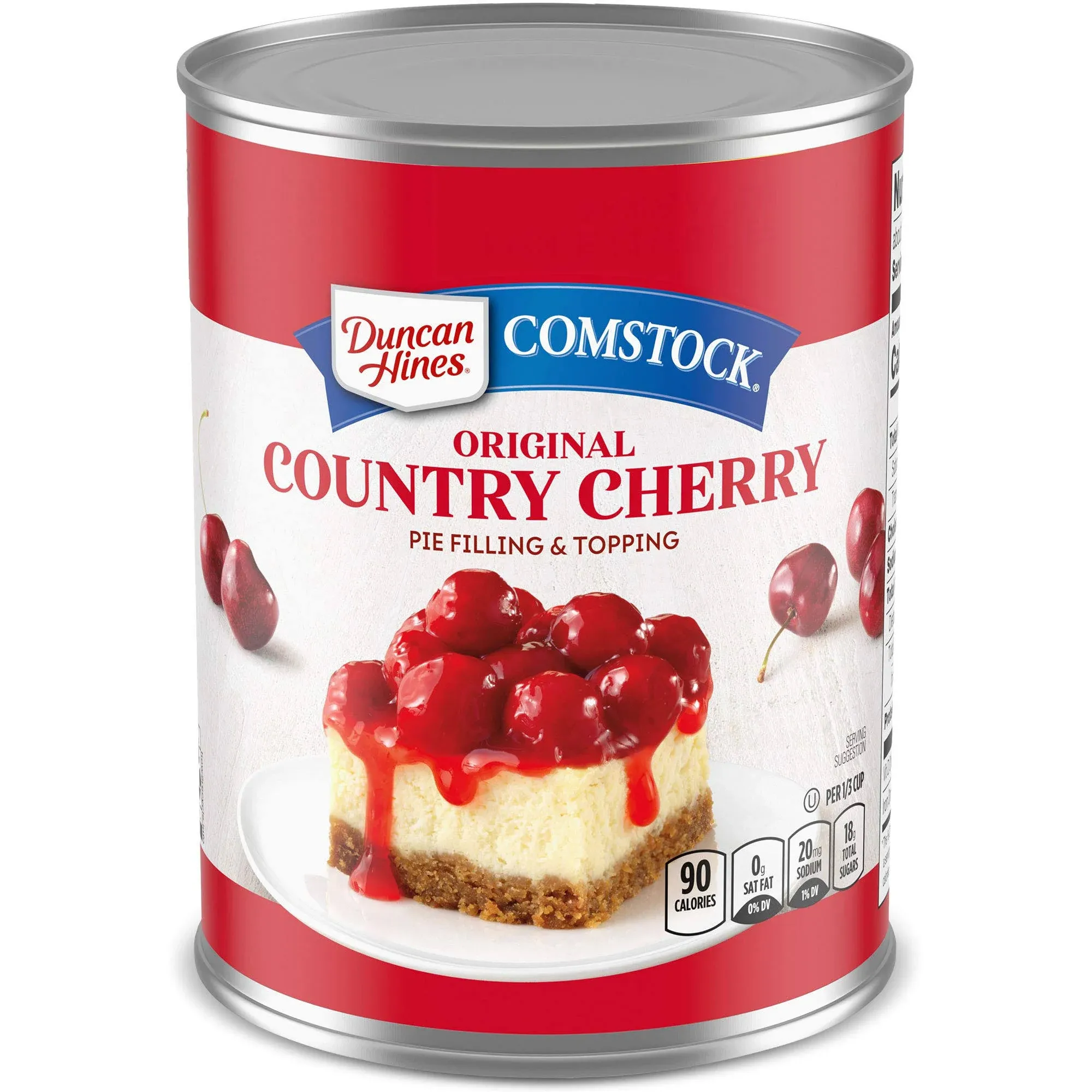 Duncan Hines Comstock Original Pie Filling & Topping, Country Cherry, 21 Ounce ...