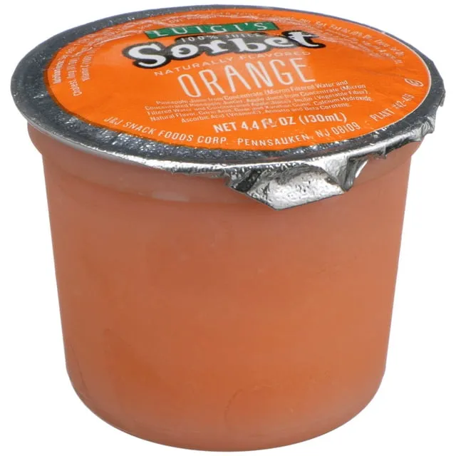 Luigis No Sugar Added Orange Sorbet Cup