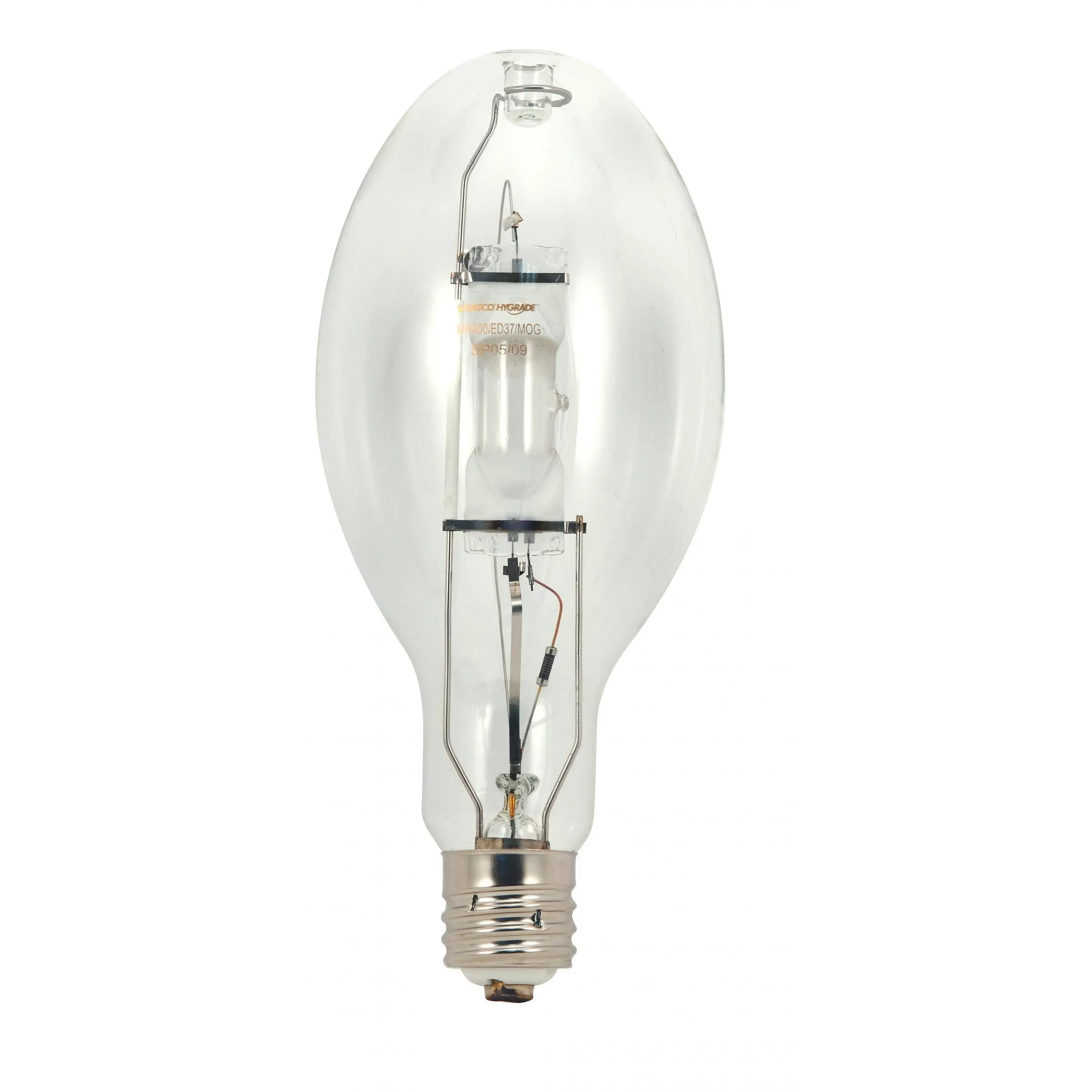 Satco Metal Halide Lamp ED28, 400 Watt, Mogul Base, Clear, Universal S5843