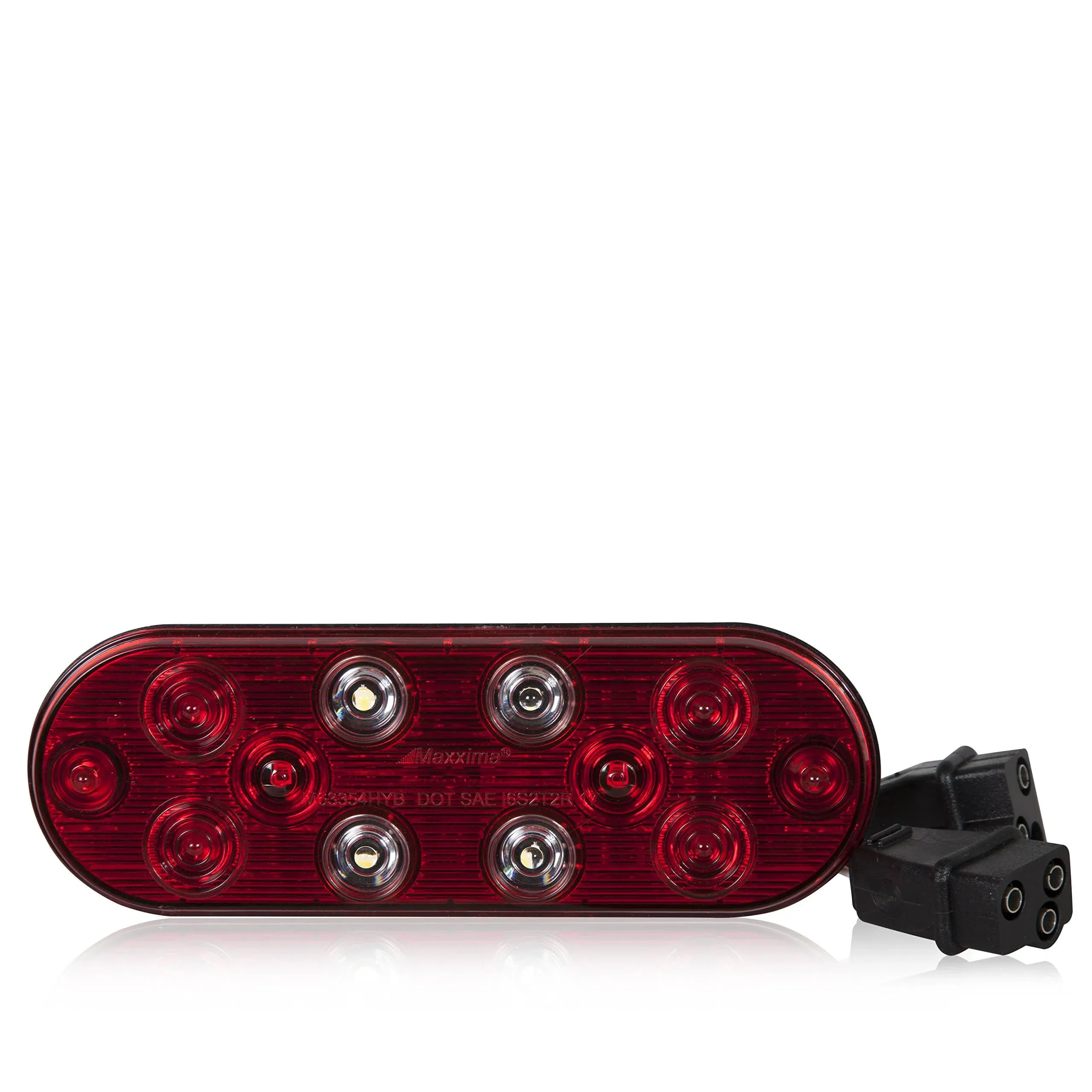 Oval Hybrid thin profile surface mount Stop Turn Tail Backup Light