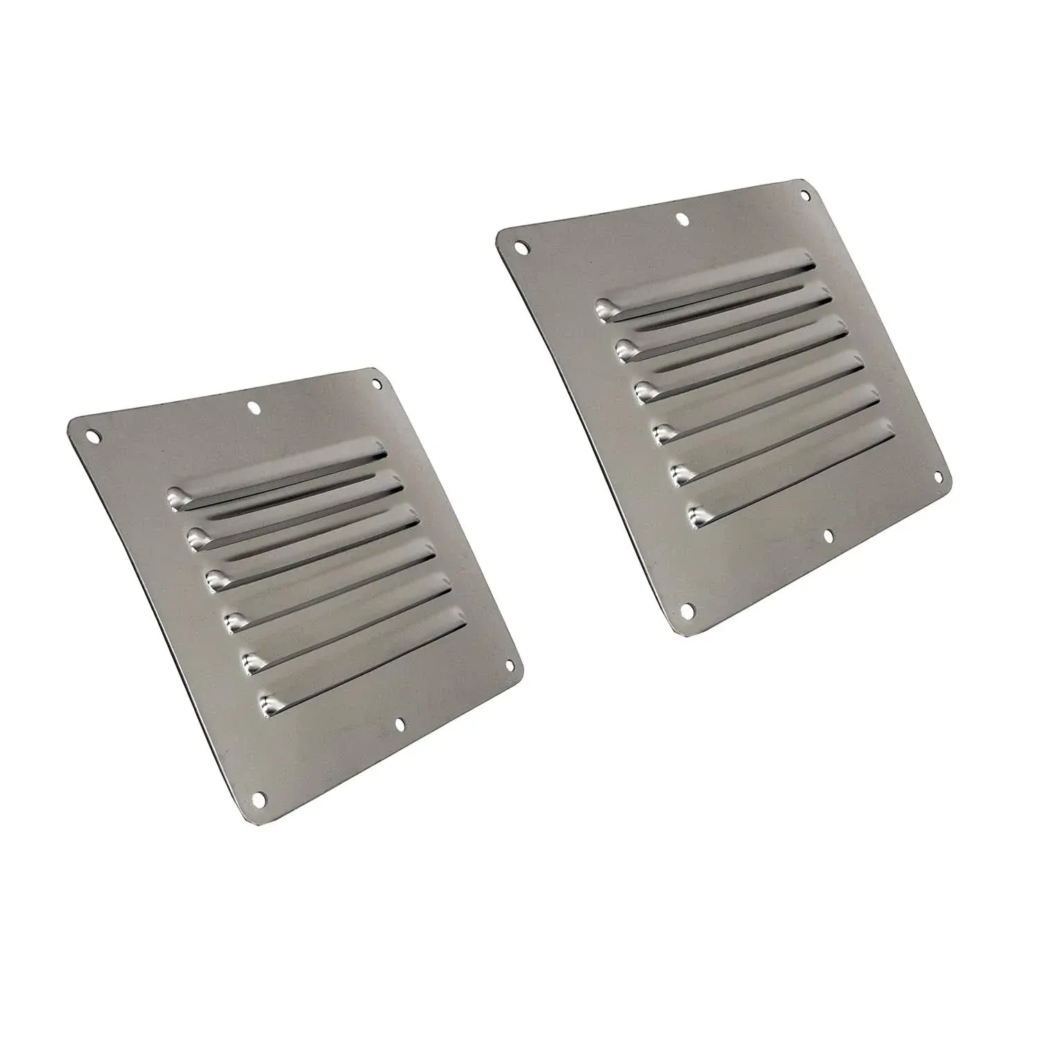 Boat Cabin Vents Louver Grill Cover Ventilation Louver 4-1/2" X 5" 316 Stainless Steel Stamped Air Venting Panel Cover 2 Pack