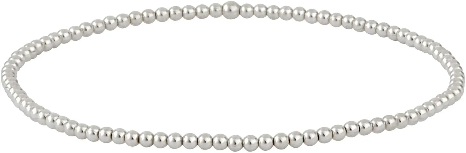 Sterling Silver Bracelet Tiny Bead Stretch Stackable Beaded Bracelets - Silverly