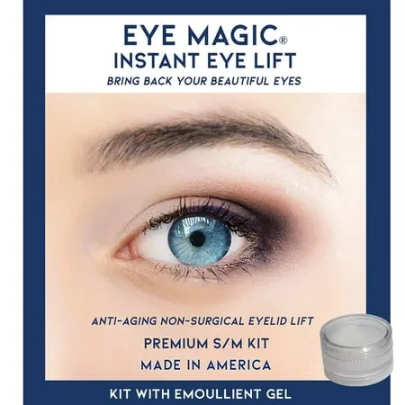 Eye Magic Premium Instant Eye Lift Kit (S/M) Kit w/Gel - Lifts Droopy, Sagging, Hooded Eyelids