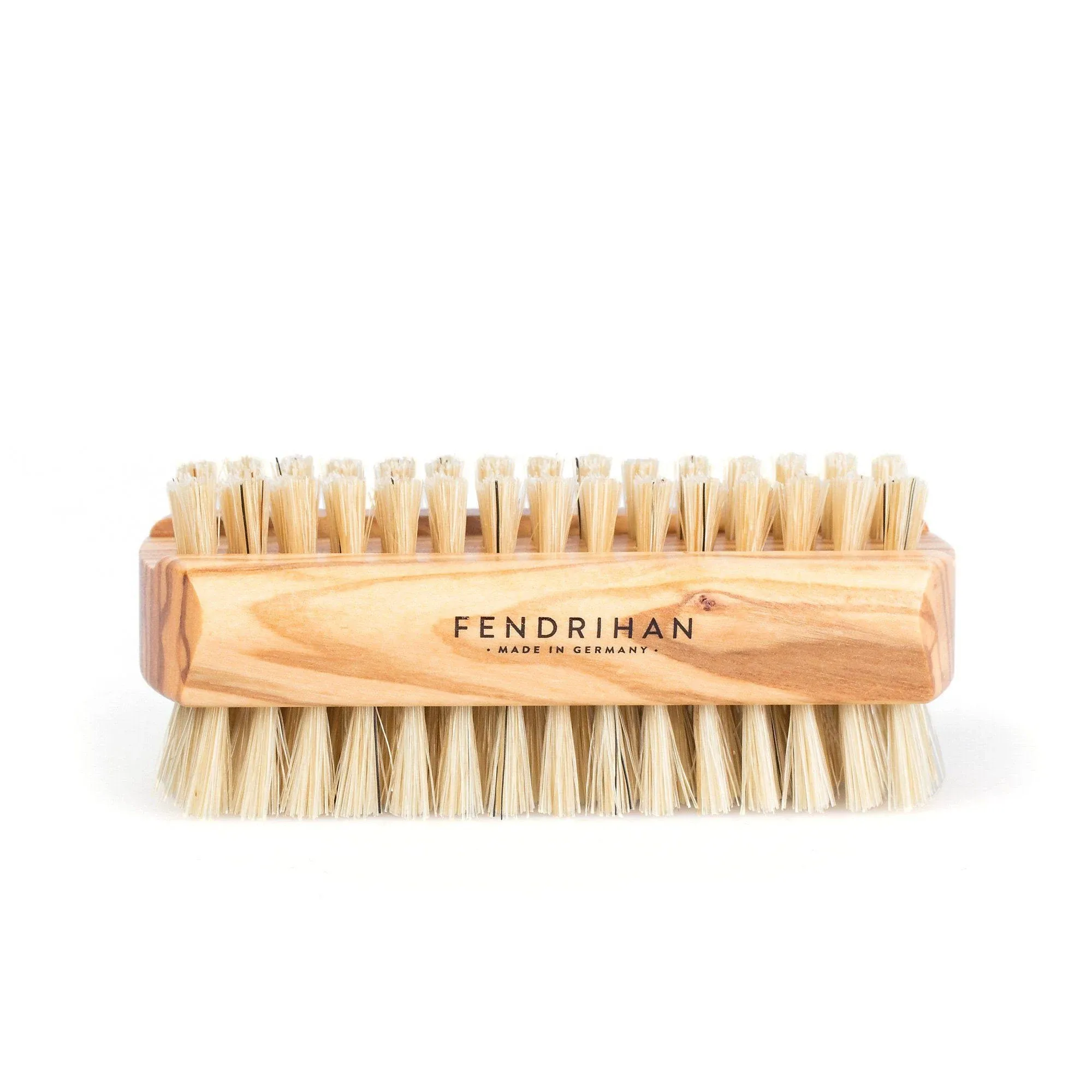 Fendrihan Dual Sided Olivewood Nail Brush with Pure Boar Bristles 3.7in (Made in ...