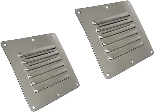 Boat Cabin Vents Louver Grill Cover Ventilation Louver 4-1/2&#034; X 5&#034; 316 Stainl...