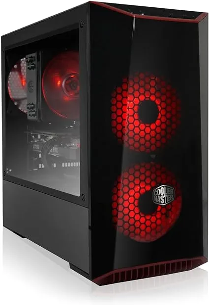 AVGPC Hellfire Series Gaming PC - Ryzen 5 5600G 3.9 GHz, RTX 3060 12GB, 16GB 3200MHz DDR4, 1TB NVME M.2 SSD, 240mm Liquid Cooler, ARGB Fans, Wifi/AC, MasterBox Lite TG 3.1 Case, Windows 10