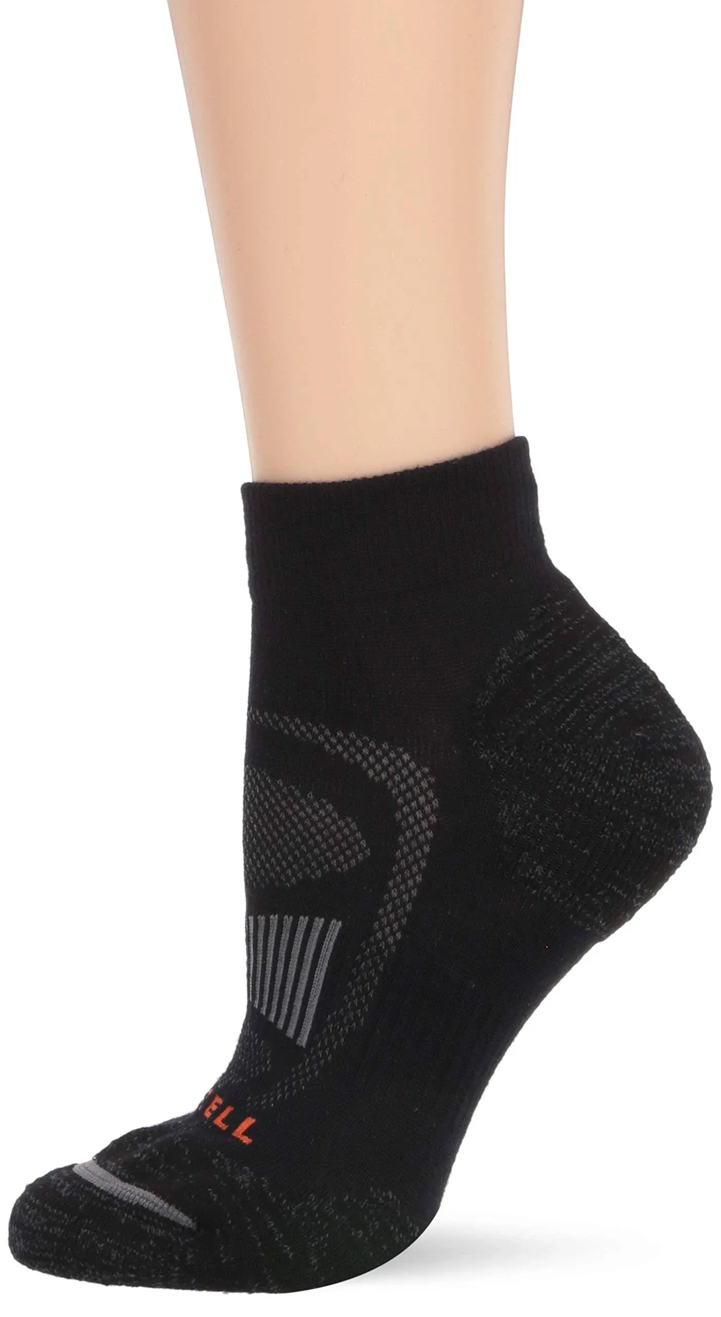 Merrell Unisex Adult Mens And Women's Zoned Cushioned Wool Ankle - Breathable Arch Support Hiking Socks, Black, Small-Medium US