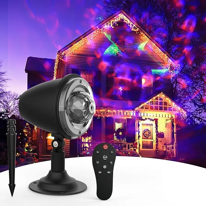 Christmas LED Projector LightsOutdoor Night Lights Projector Water Wave Effec...