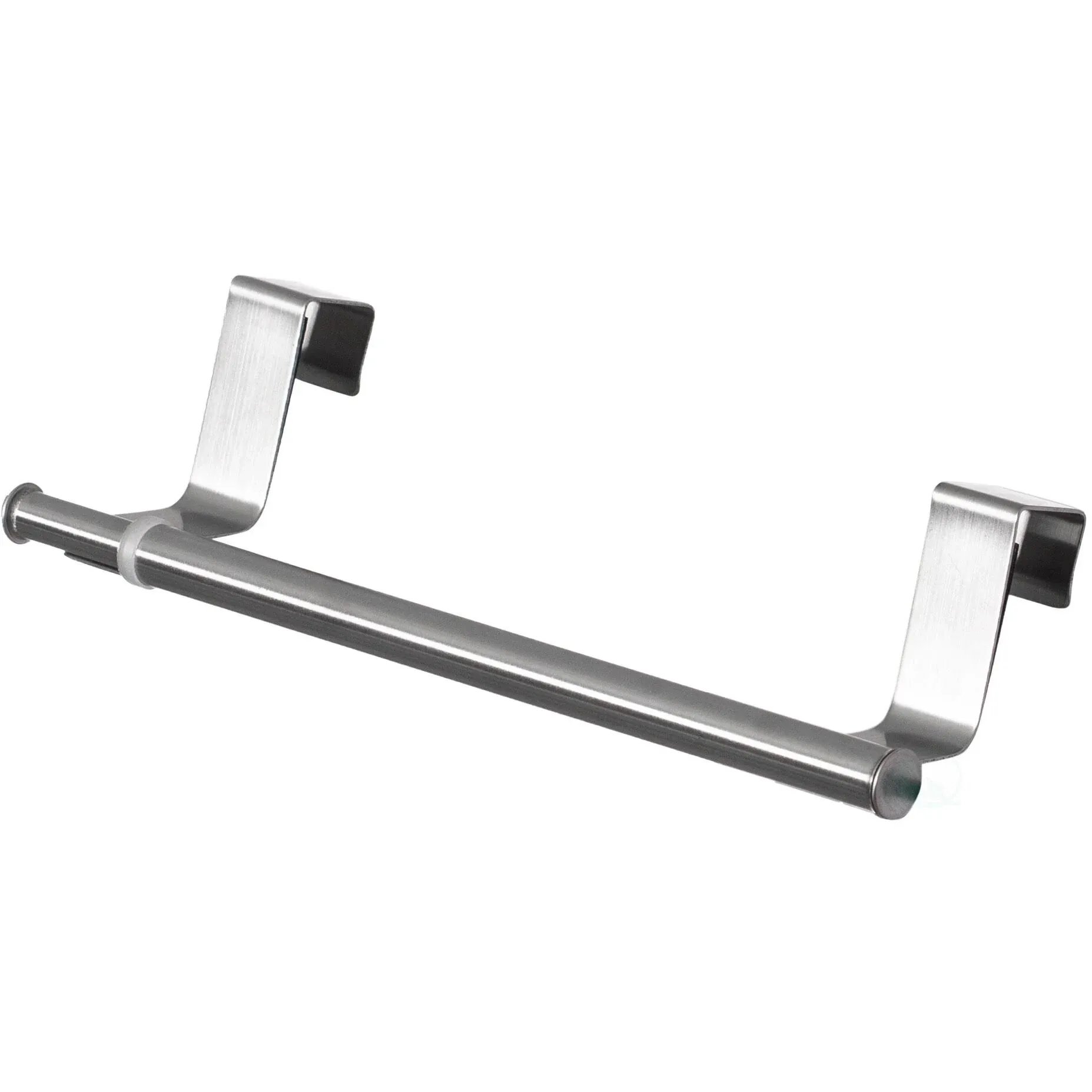 Chrome Over The Door Extendable Towel Holder Rack For The Kitchen, Vanity, And