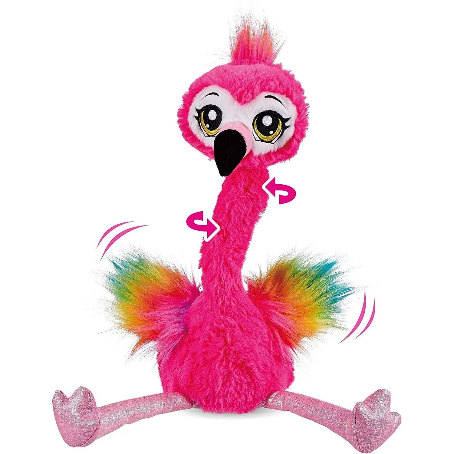 Pets Alive Frankie The Flamingo Pink - 15" Interactive Animal Dancing Plush with 3 Songs, Includes Baby Collectible Flamingo,