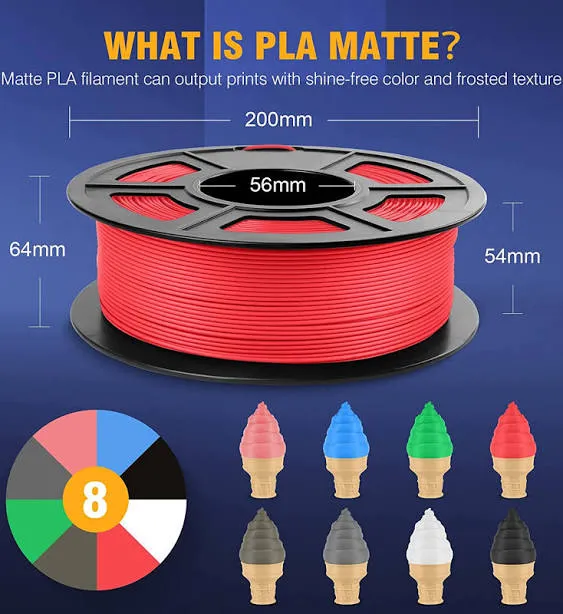 SUNLU 3D Printer Filament PLA Matte 1.75mm, Neatly Wound Filament, Smooth Matte Finish, Print with 99% FDM 3D Printers, 1kg Spool (2.2lbs), 330 Meters, Matte Green