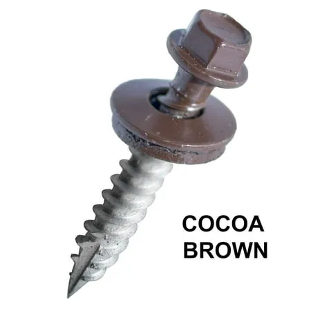 EAGLE 1 (250 Count) Metal Roofing Screws Painted Hex Washer Head Sheet Metal Roof Screw. Self Starting/self Tapping Metal to Wood Sheet Metal Roofing siding Screws (2 Brown)