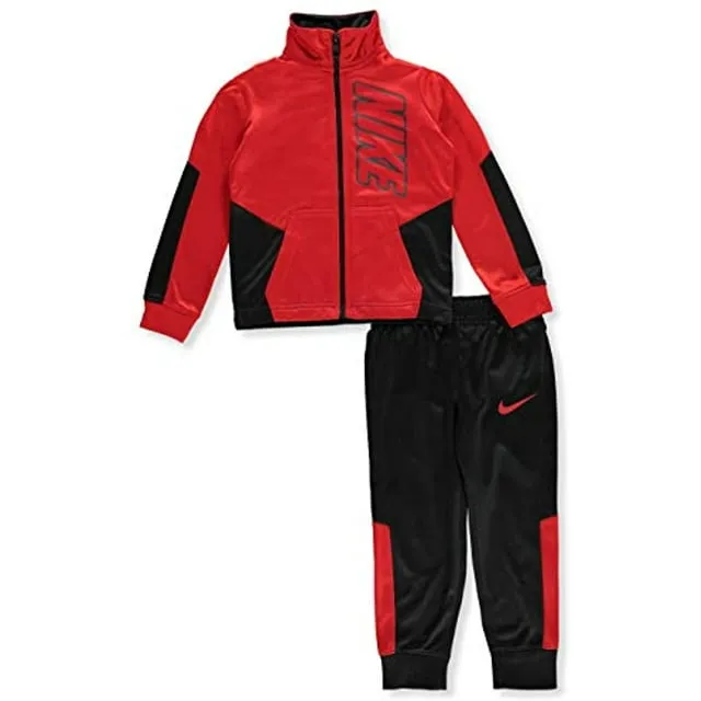 Nike Little Boys' Block Tricot Set Red/Black 4