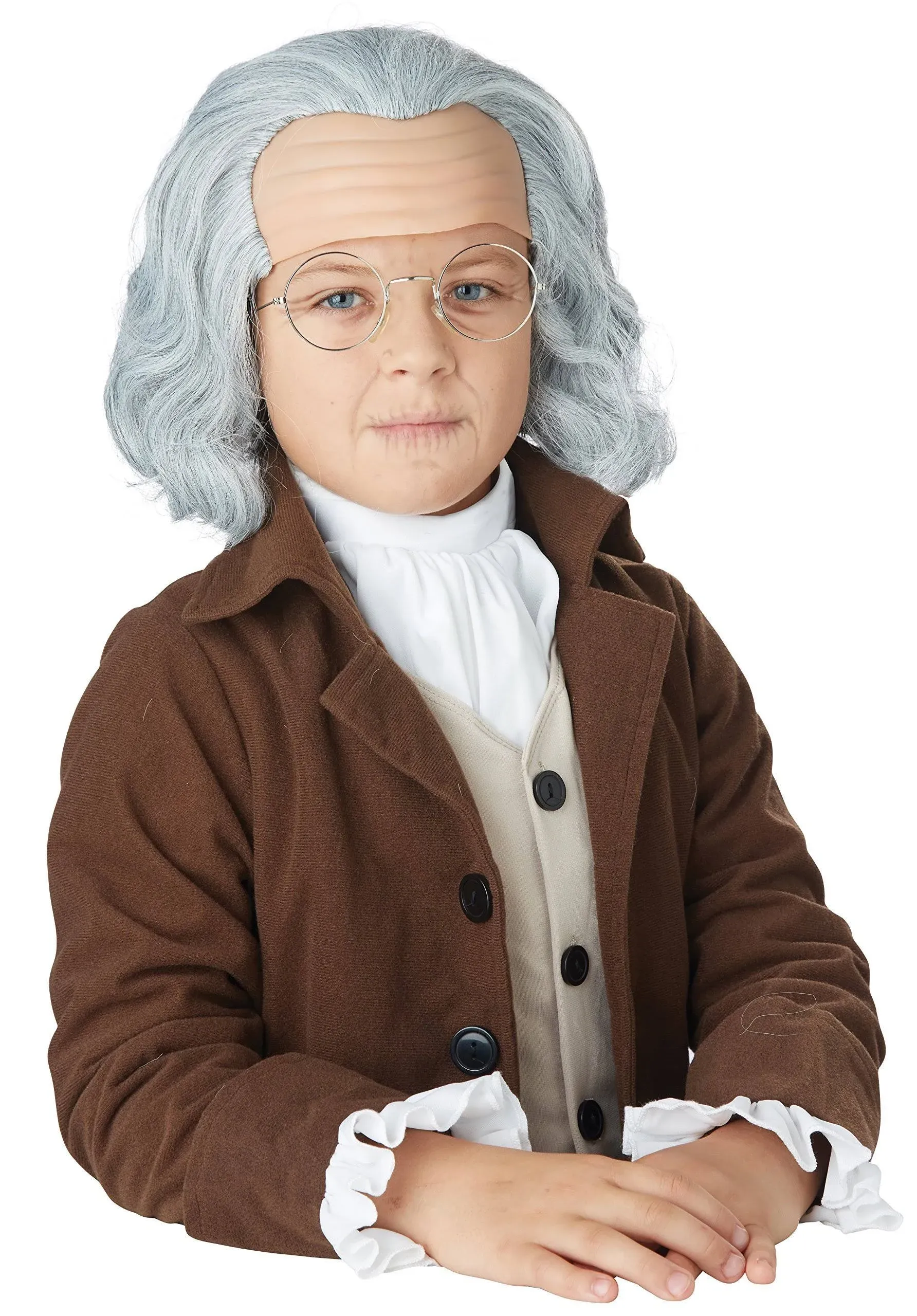 Boys Benjamin Franklin Halloween Wig