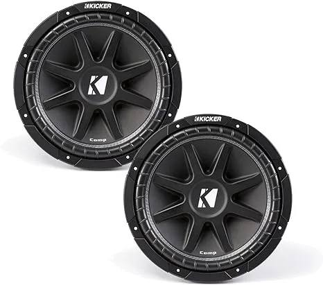 KICKER Bundle of 2 Items 12" Comp Subwoofers SVC 4-ohm