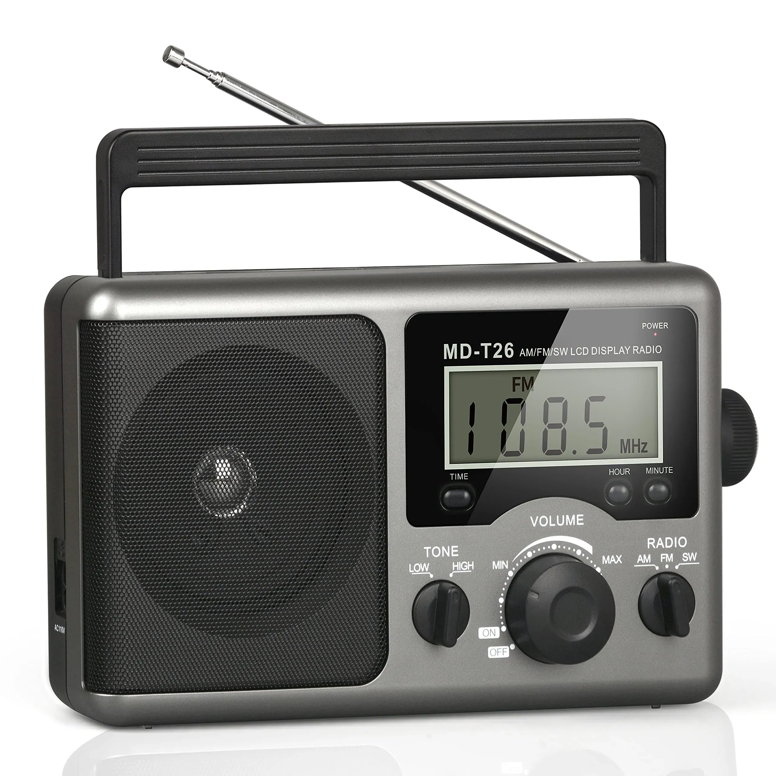 Greadio Portable Shortwave Radio AM FM Transistor Radio With Best ReceptionLCD