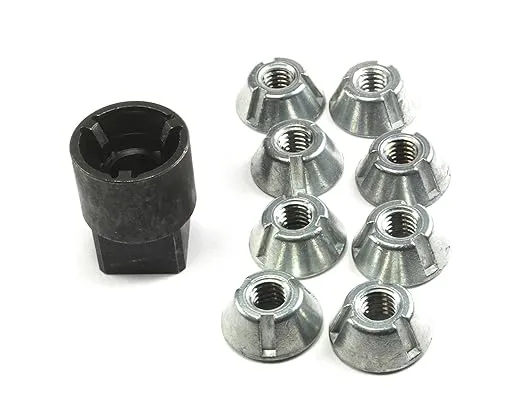 Installation Tool + 8pc 5/16-18 Tri-Groove Tamper Proof Security Nuts Zamak5#30 ...