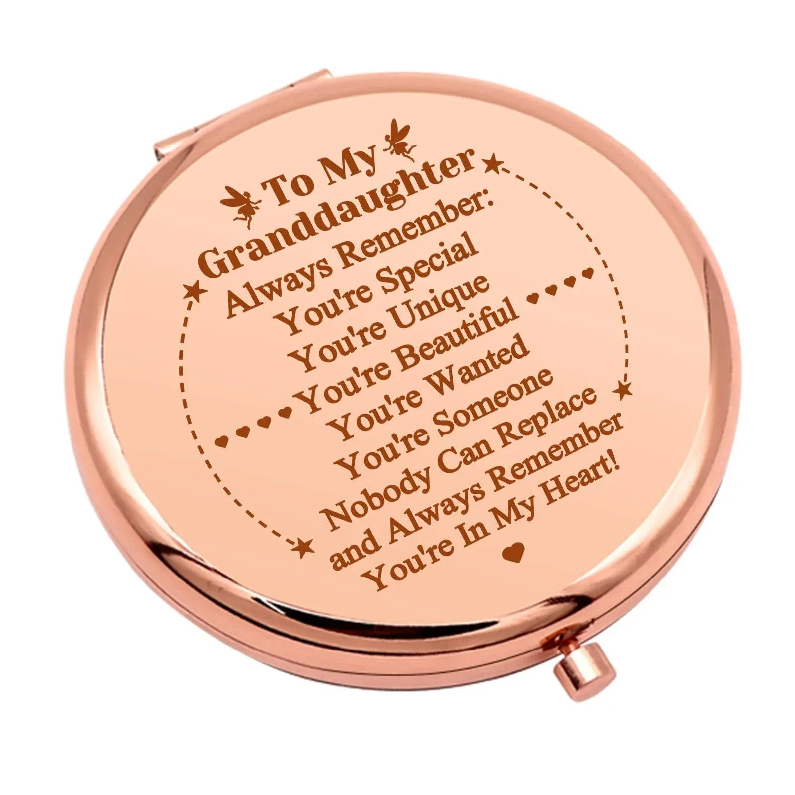 Granddaughter Gifts from Grandma Grandpa Granddaughter Birthday Gifts Encouragement Gift Compact Makeup Mirror Folding Pocket Mirror Granddaughter Gifts from Grandparents Christmas Birthday Gifts