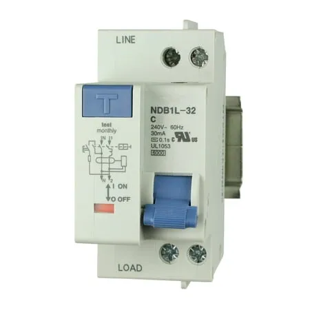 ASI NDB1L-32C-32-240V DIN Rail Mount Ground Fault Circuit Breaker 32A 240V Fault