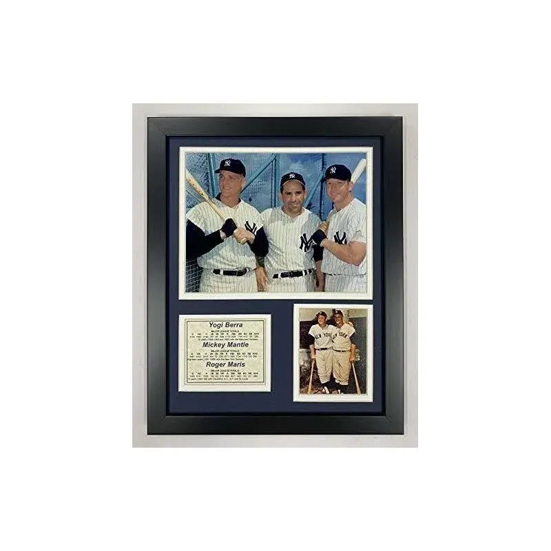 Roger Maris, Yogi Berra &amp; Mickey Mantle New York Yankees Framed Photo (11&#034;x14&#034;)