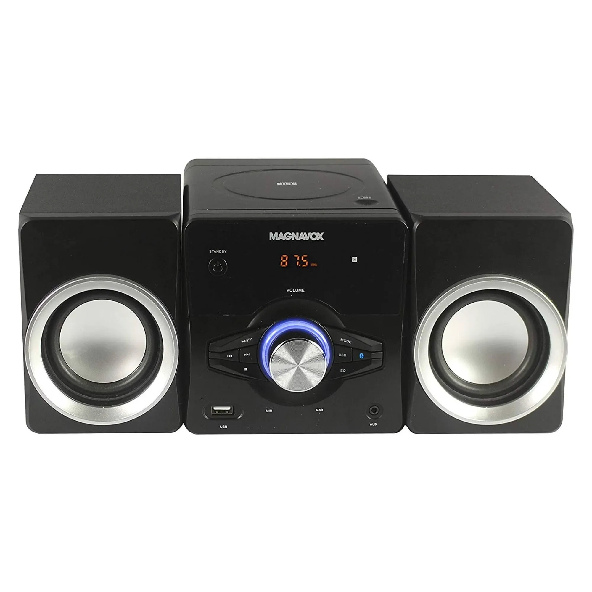 Magnavox MM442 CD Shelf System with Digital PLL FM Stereo Radio & Bluetooth ...