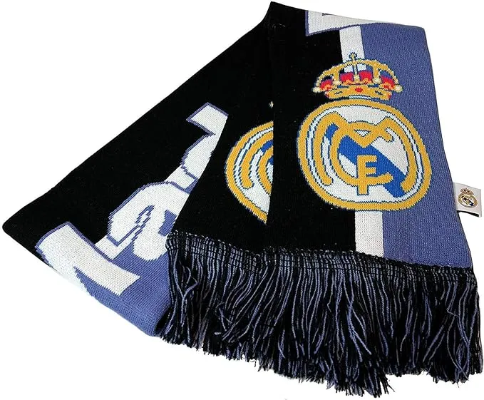 Icon Sports Officially Licensed Real Madrid CF Scarf - Cozy Reversible Adult Unisex Scarf