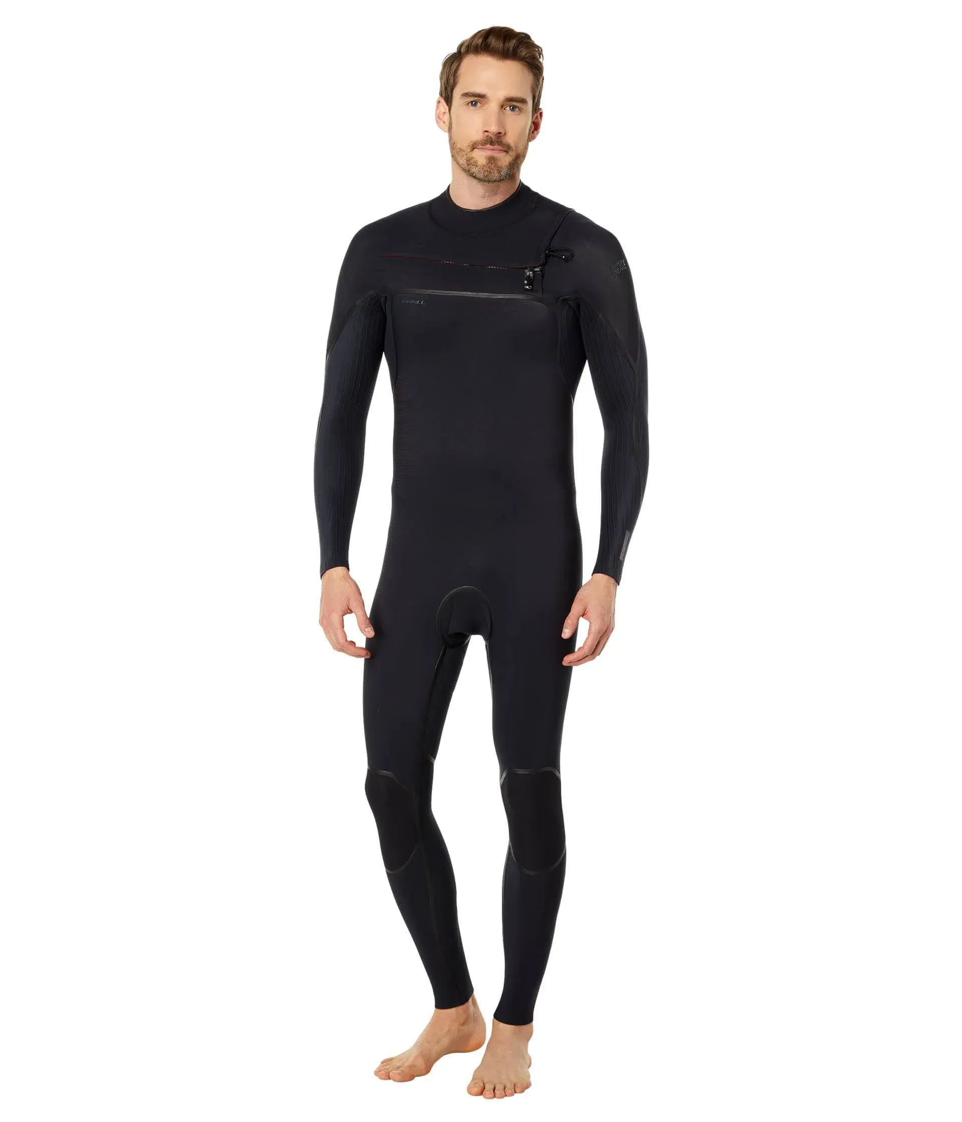 O'Neill Hyperfreak Fire 3/2mm+ Chest Zip Full Wetsuit Men's Black, L