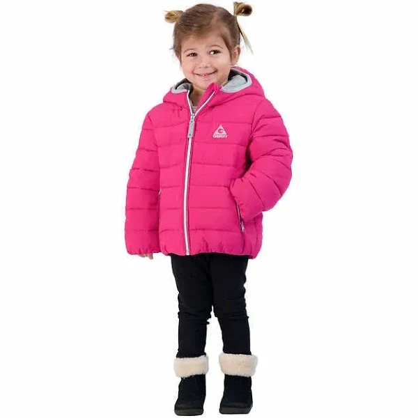 NEW! GIRL&#039;S GERRY JERSEY LINED HOODED FULL ZIP POLYFILL BUBBLE JACKET! VARIETY