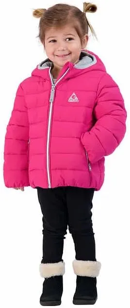 NEW! GIRL&#039;S GERRY JERSEY LINED HOODED FULL ZIP POLYFILL BUBBLE JACKET! VARIETY