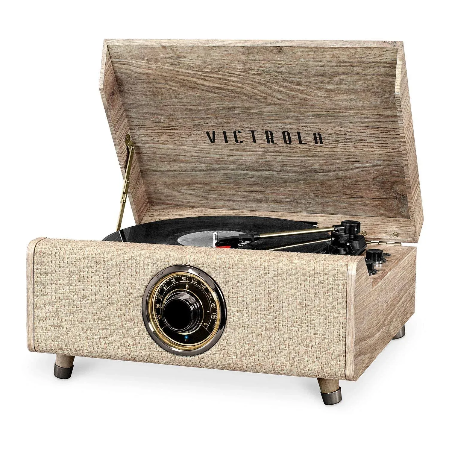 &#039;s 4-in-1 Highland Bluetooth Record Player with 3-Speed Turntable with FM Rad...