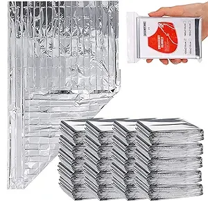 Essenhome Emergency Blankets Mylar Thermal Blanket, 30 Pcs Emergency Blankets...