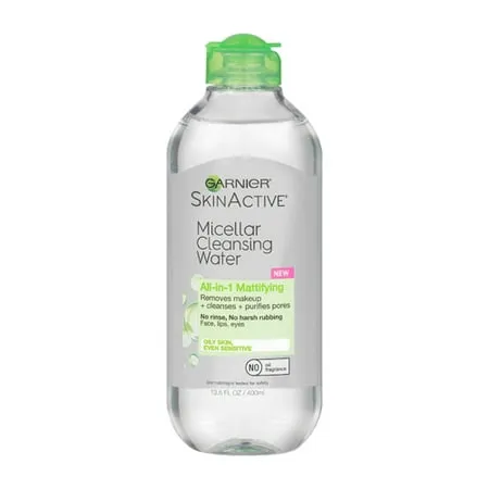 Garnier Skin Active Micellar Cleansing Water for Oily Sensitive Skin 13.3 Oz 3 Pack