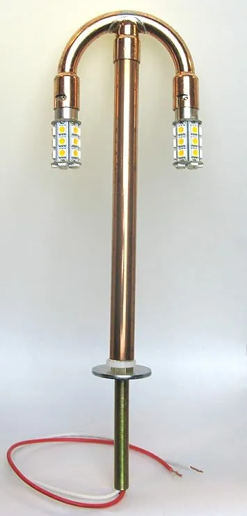 Post Lantern Gas Lamp Conversion Kit | Convert A Gas Light to Dusk-to-Dawn LED Bulbs