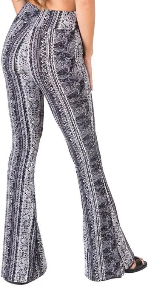 SATINA Flare Leggings | High Waisted Yoga Pants for Women | Tummy Control | Palazzo Pants | Buttery Soft | Bell Bottom Pants