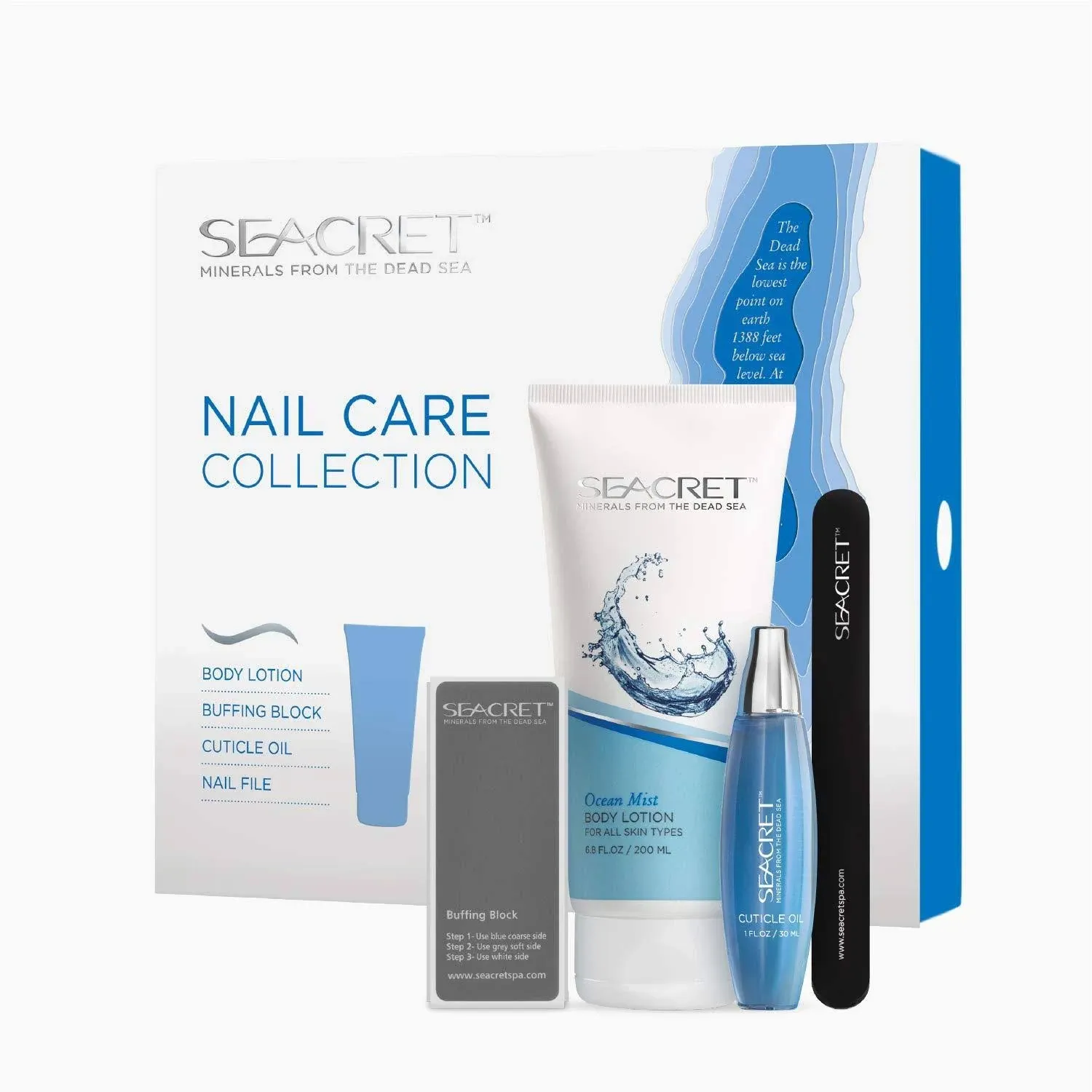 Seacret Minerals from The Dead Sea, Nail Care Kit Collection with Cuticle Oil ...