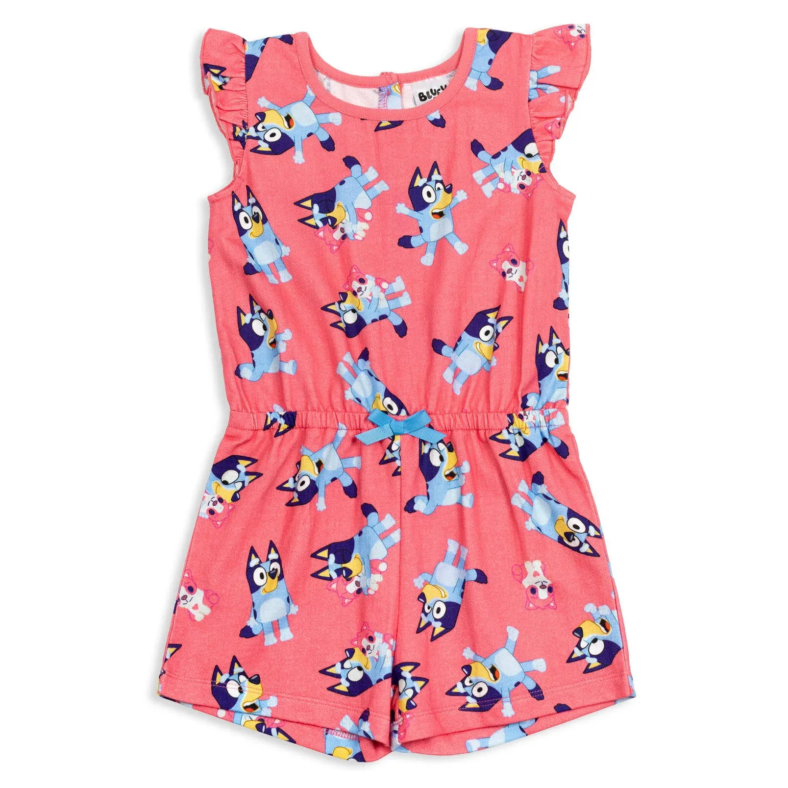 Bluey Polly Puppy Infant Baby Girls French Terry Sleeveless Romper Pink 18-24 Months